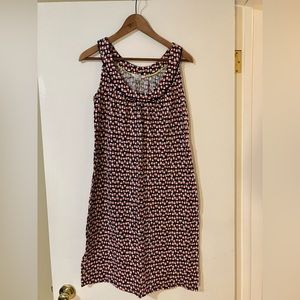 Boden 8L pink/white sleeveless dress